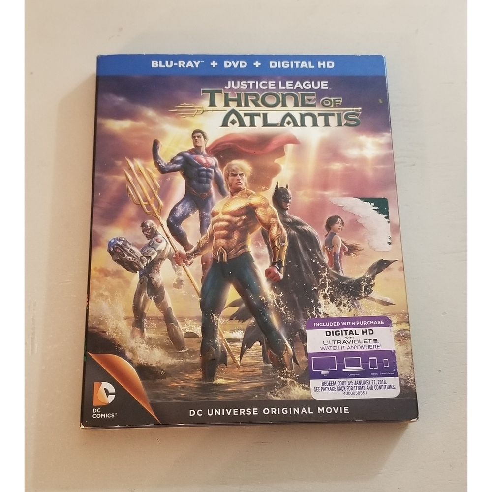 Justice League Throne Of Atlantis Blu Ray + DVD + Digital HD